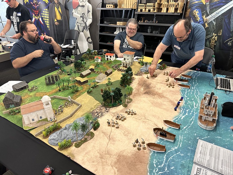 United States occupation of Haiti in 1915 using Firelock Games Blood and Steel rules and a variety of miniatures at East Tennessee Miniatures Wargaming games day in Knoxville/Loudon